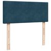 vidaXL Ottoman-Bett mit Matratze & LEDs Dunkelblau 120x200 cm Samt