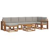 vidaXL Outdoor-Sofagarnitur mit Kissen 8 pcs Nat&uuml;rlich und Hellgrau