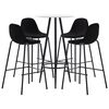 vidaXL 5-tlg. Bar-Set Stoff Schwarz