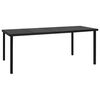 vidaXL Gartentisch 190x90x74 cm Schwarz Stahl