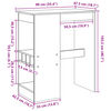 vidaXL Bartisch mit Regal Grau Sonoma 90x47,5x103,5 cm Holzwerkstoff