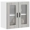 vidaXL K&uuml;chen-H&auml;ngeschrank mit Glast&uuml;r Porto Grau Sonoma