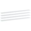 vidaXL B&uuml;cherregal-Bretter 4 Stk. Hochglanz-Wei&szlig; 100x10x1,5 cm