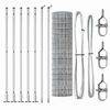 vidaXL Zaun mit Pfosten Silber 1 x 10 m Stahl