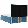 vidaXL Bett mit Stauraum und LED mit LED Dunkelblau 140 x 190 cm Samt