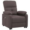 vidaXL Massagesessel mit Aufstehhilfe Dunkelbraun Stoff