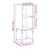 vidaXL Beistellschrank mit Glast&uuml;r R&auml;uchereiche 35x37x100 cm
