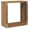 vidaXL W&uuml;rfel-Wandregale 4 Stk. Artisan-Eiche 30x15x30 Holzwerkstoff