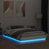 vidaXL Bettgestell mit LED Wei&szlig; 160x200 cm