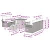 vidaXL Garten-Sofa-Set mit Kissen mit Speicher 8 pcs Schwarz