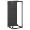 vidaXL Brennholzregal Schwarz 25x25x60 cm Kaltgewalzter Stahl