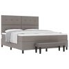 vidaXL Boxspringbett mit Kopfteil Taupe 180 x 200 cm Stoff