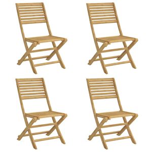 vidaXL Gartenst&uuml;hle 4 Stk. Klappbar 48,5x61,5x87 cm Massivholz Akazie