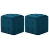 vidaXL Pouf 2 Stk. Blau 30x30x30 cm Samtstoff