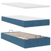 vidaXL Ottoman-Bett mit Matratzen Dunkelblau 200x200 cm Samt