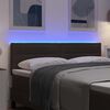 vidaXL LED Kopfteil mit LED-Lichtleisten Dunkelbraun 160 cm Polyester