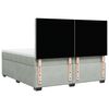 vidaXL Boxspringbett mit Matratze Hellgrau 200x200 cm Samt