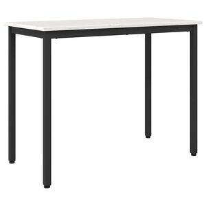 vidaXL Tisch Wei&szlig; 100 x 50 x 77 cm Ingenieure Holz und Stahl