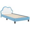 vidaXL Kinderbettgestell mit Kopfteil mit Kopfteil Blau 90 x 190 cm PU