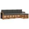 vidaXL Outdoor-Sofagarnitur 5 Stk. Natur und Anthrazit