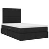 vidaXL Aufbewahrungsbett mit Matratze Schwarz 120 x 200 cm Polyester