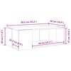 vidaXL Couchtisch Braun Eichen-Optik 89,5x48x30 cm Holzwerkstoff