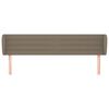 vidaXL Kopfteil mit Ohren Taupe 183x23x78/88 cm Stoff