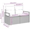 vidaXL Gartensofa-set mit Kissen 5 pcs Schwarz Poly Rattan