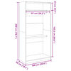 vidaXL Kleiderschrank Schwarz 100x50x200 cm Holzwerkstoff