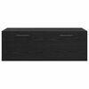 vidaXL Wandschrank Schwarz Eichen-Optik 100 x 36,5 x 35 cm