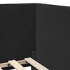 vidaXL Eckbettgestell mit Kopfteil Schwarz 80 cm x 200 cm Samt