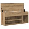 vidaXL Schuhbank Artisan-Eiche 102x30,5x45 cm Holzwerkstoff