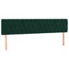 vidaXL Boxspringbett mit Matratze & LED Dunkelgr&uuml;n 180x200 cm Samt