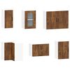 vidaXL 11-tlg. K&uuml;chenschrank-Set Lucca R&auml;uchereiche Holzwerkstoff