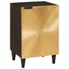 vidaXL Badezimmerschrank-Set 5 pcs Schwarz und Gold Massivholz Mango