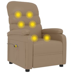 vidaXL Massagesessel Cappuccino Kunstleder