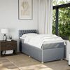 vidaXL Boxspringbett mit Matratze Hellgrau 80x200 cm Stoff