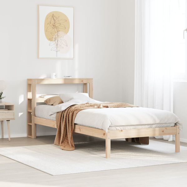vidaXL Massivholzbett ohne Matratze 90x190 cm Kiefer