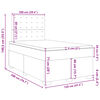vidaXL Boxspringbett mit Matratze Schwarz 120x200 cm Samt