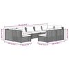vidaXL 9-tlg. Garten-Lounge-Set mit Kissen Schwarz Poly Rattan