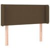 vidaXL Kopfteil mit Ohren Dunkelbraun 93x16x78/88 cm Stoff