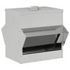vidaXL H&uuml;hnerf&uuml;tterer Silber 40,5 x 45 x 41 cm 20 kg Verzinkter Stahl