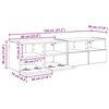 vidaXL TV-Wandregale 2 pcs Schwarz Eichen-Optik 60 x 30 x 30 cm