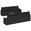 vidaXL Gartensofa-set 9 Stk. Schwarz Poly-Rattan