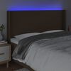 vidaXL LED Kopfteil Dunkelbraun 183x16x118/128 cm Stoff