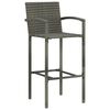 vidaXL 7-tlg. Gartenbar-Set Grau