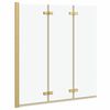 vidaXL Faltbare Duschtrennwand Gold 130 x 138 cm