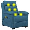 vidaXL Massagesessel mit Aufstehhilfe Blau Samt