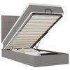 vidaXL Ottomane Bett mit Matratze & LEDs Taupe 90x200 cm Stoff