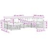 vidaXL Outdoor-Sofagarnitur mit Kissen 6 pcs Natur und Beige